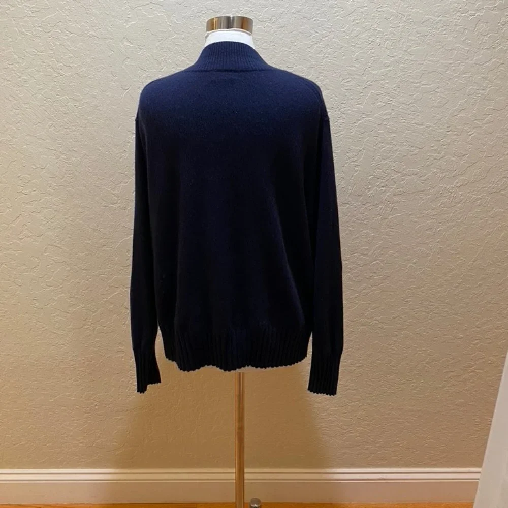 J Crew Navy cashmere mock turtleneck Size XXL